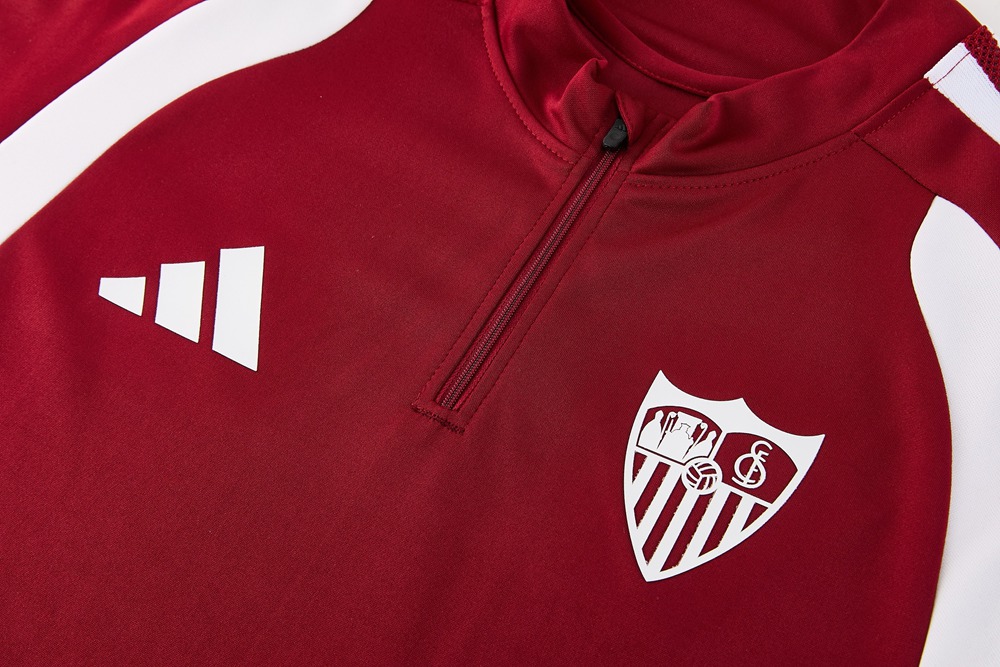 Sevilla 26/27 Burgundy White Long Sleeved Training Kit Foto 2