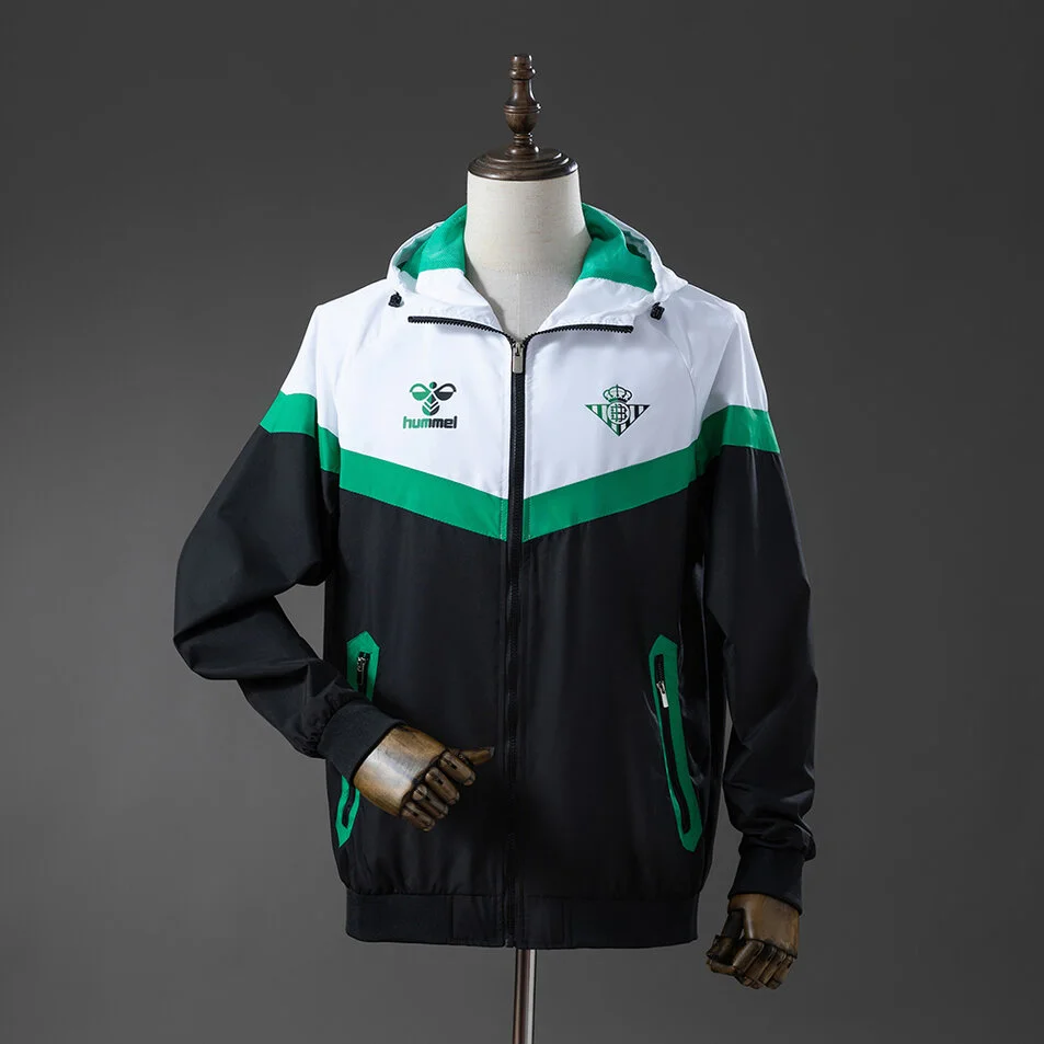 Real Betis Windbreaker -Green & White & Black