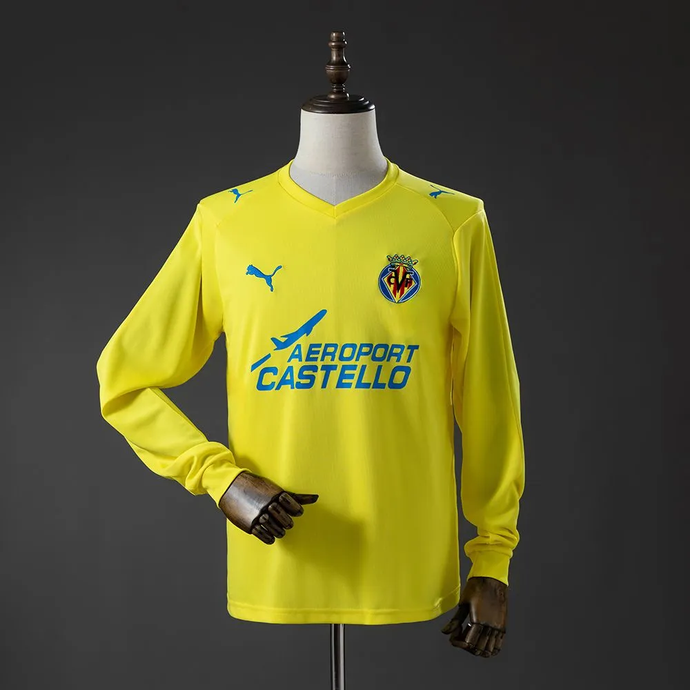 Villarreal 08/09 Home Long Sleeve Retro Jersey