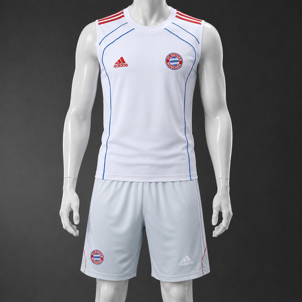 Bayern Munich 26/27 White Light Gray Blue Training Vest kit