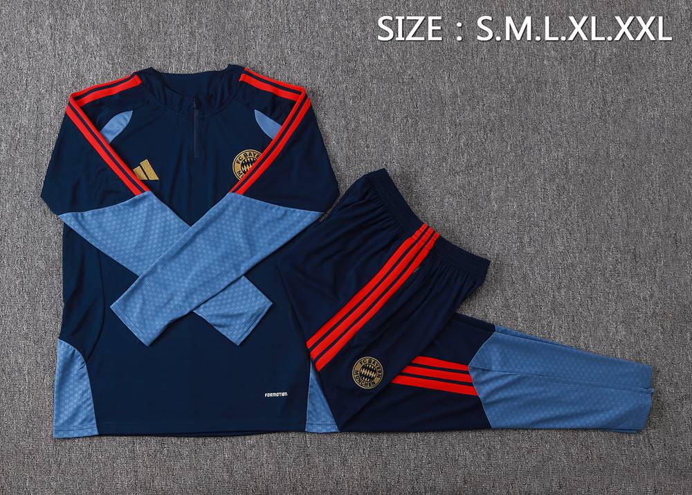 Bayern Munich 26/27 Navy Light Blue Half Zip Tracksuit Foto 2