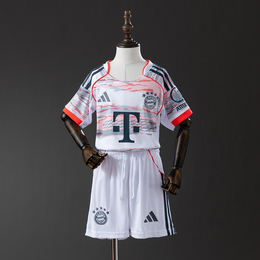 Bayern Munich 25/26 Away Full Kids Kit Jersey