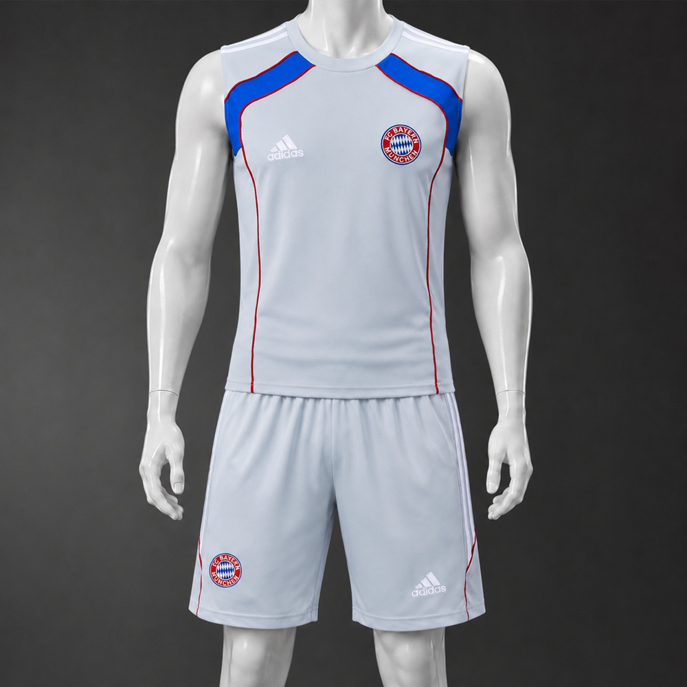 Bayern Munich 25/26 Light Gray Blue Red Training Vest kit