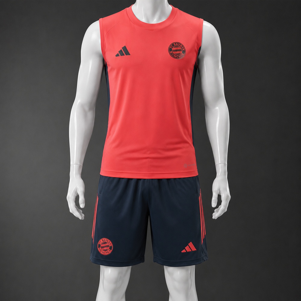 Bayern Munich 25/26 Red Dark Navy Training Vest kit