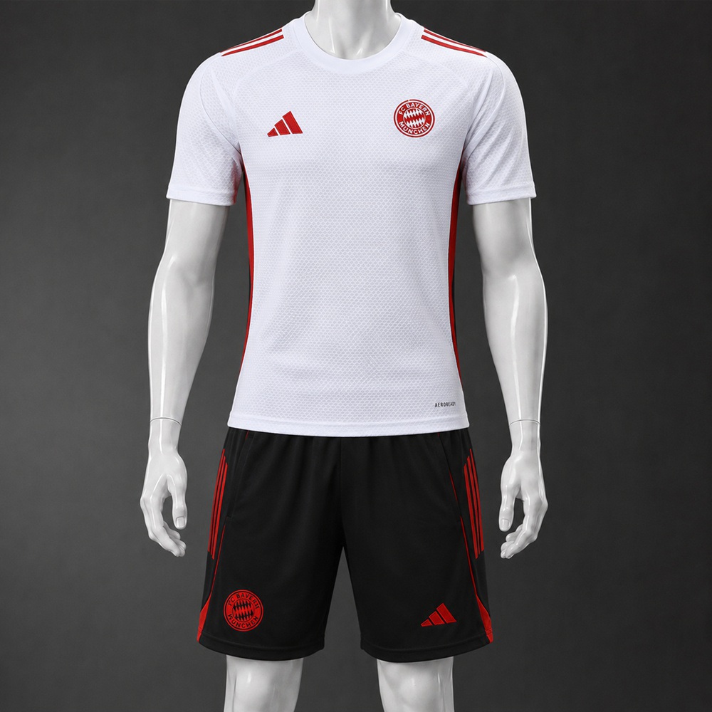 Bayern Munich 25/26 White Black Short Sleeve Short Set