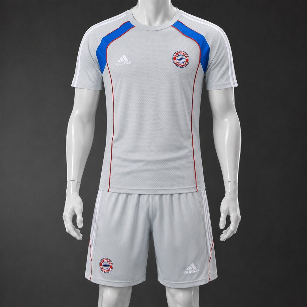 Bayern Munich 25/26 Light Gray Blue Short Sleeve Short Set