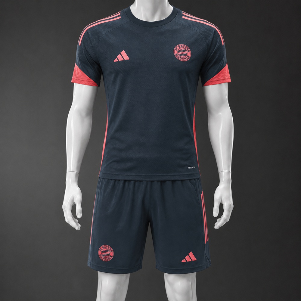 Bayern Munich 25/26 Dark Gray Red Short Sleeve Short Set