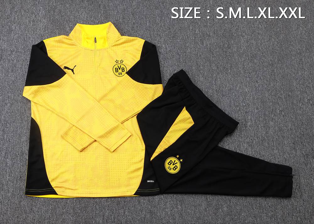 Borussia Dortmund 25/26 Yellow Black Half Zip Tracksuit Foto 2
