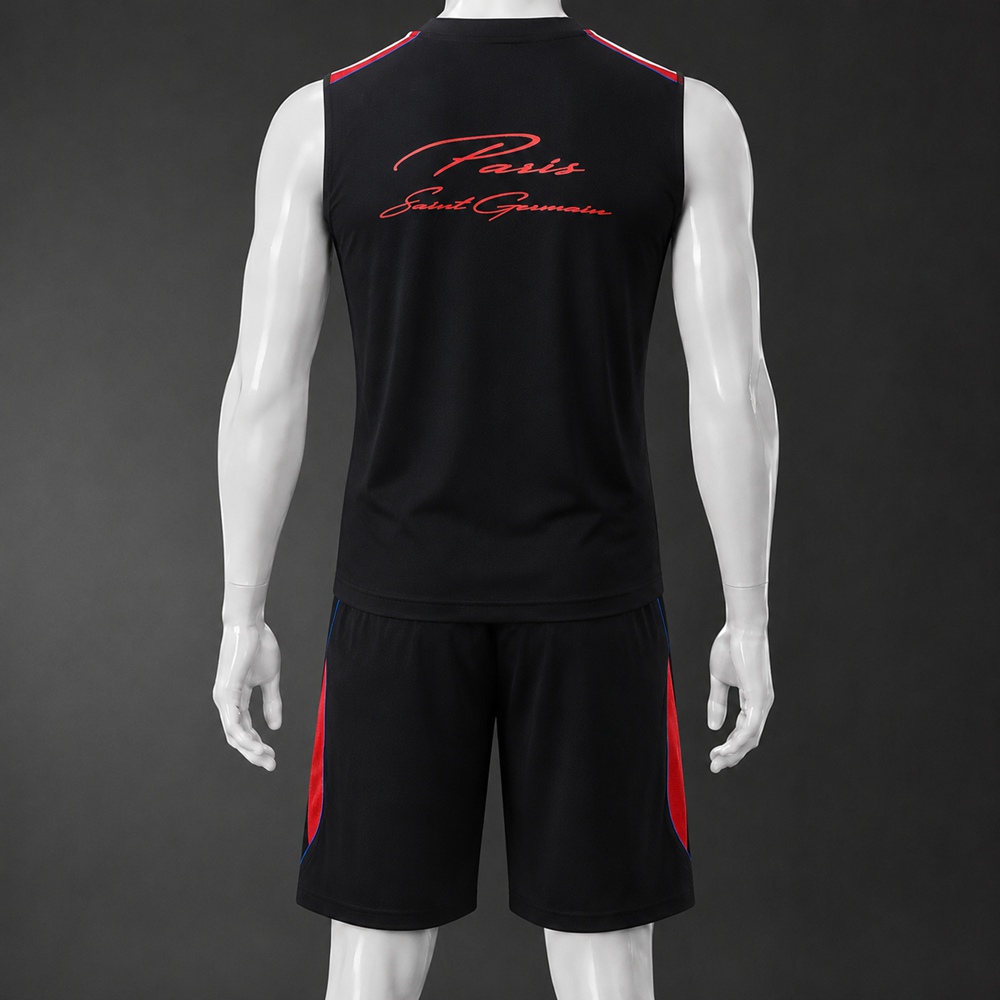 PSG 26/27 Black Red Training Vest kit Foto 2