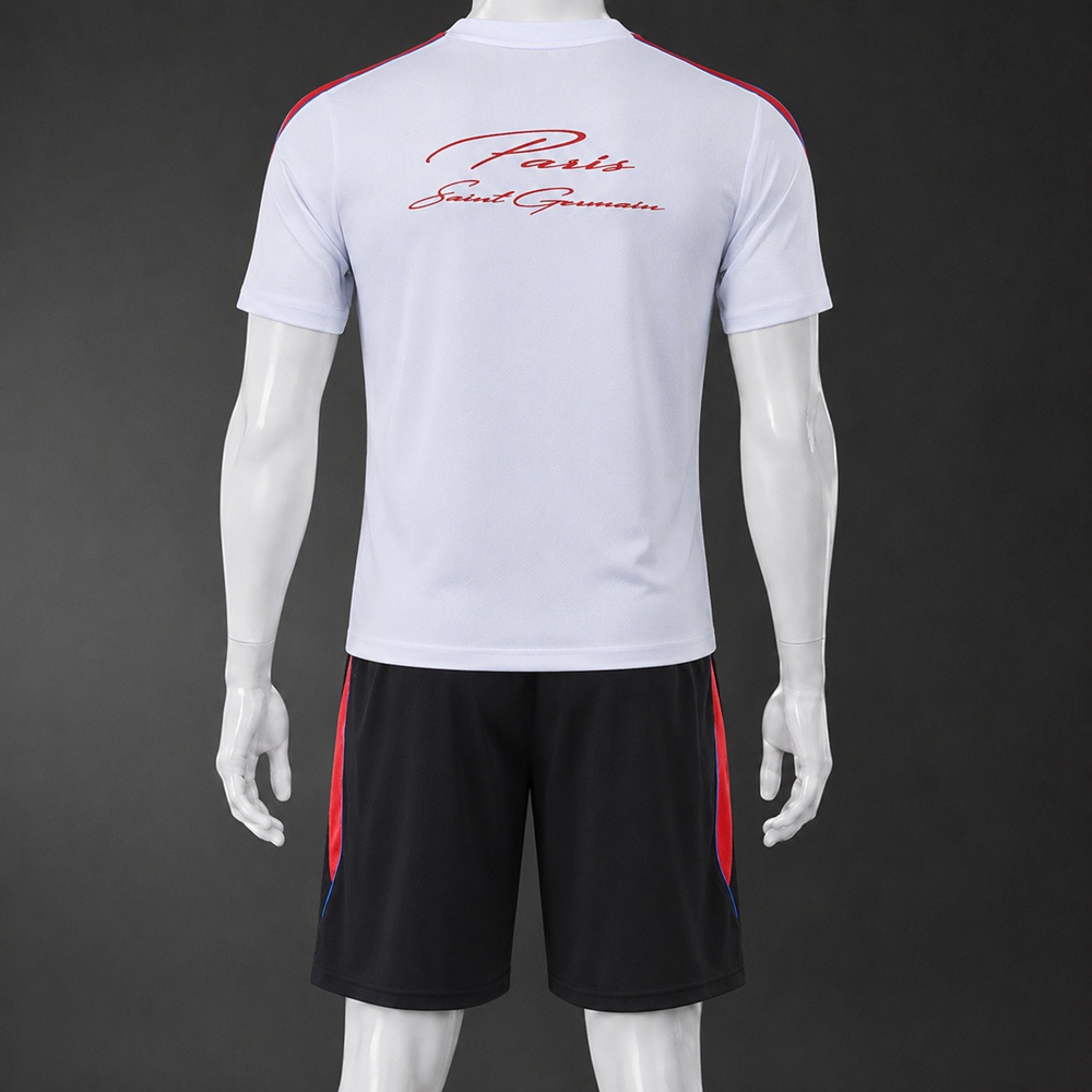 PSG 26/27 White Black Short Sleeve Short Set Foto 2