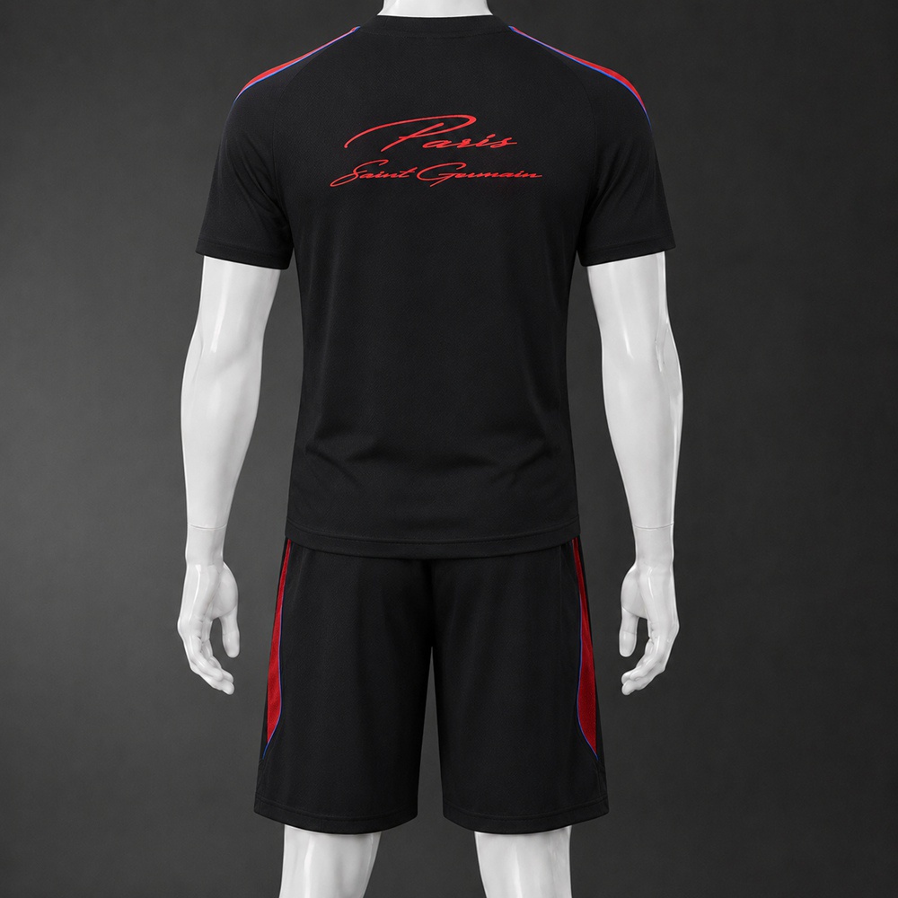 PSG 26/27 Black Short Sleeve Short Set Foto 2