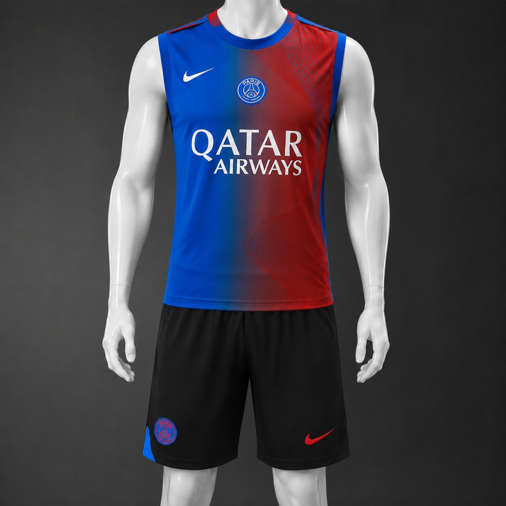 PSG 25/26 Blue Red Gradient Training Vest kit
