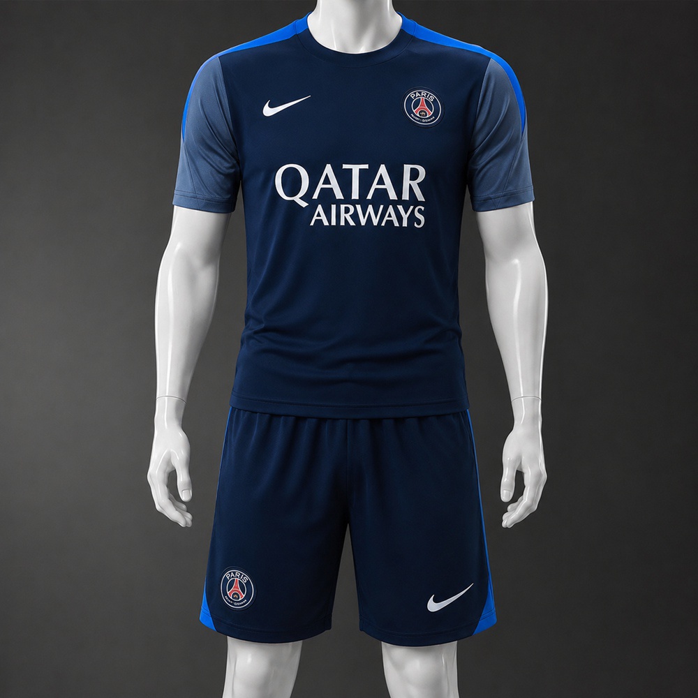 PSG 25/26 Navy Blue Short Sleeve Short Set