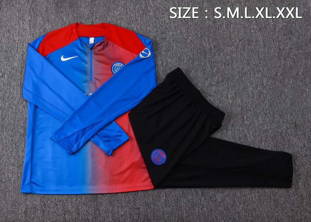 PSG 25/26 Blue Red Gradient Half Zip Tracksuit Foto 2