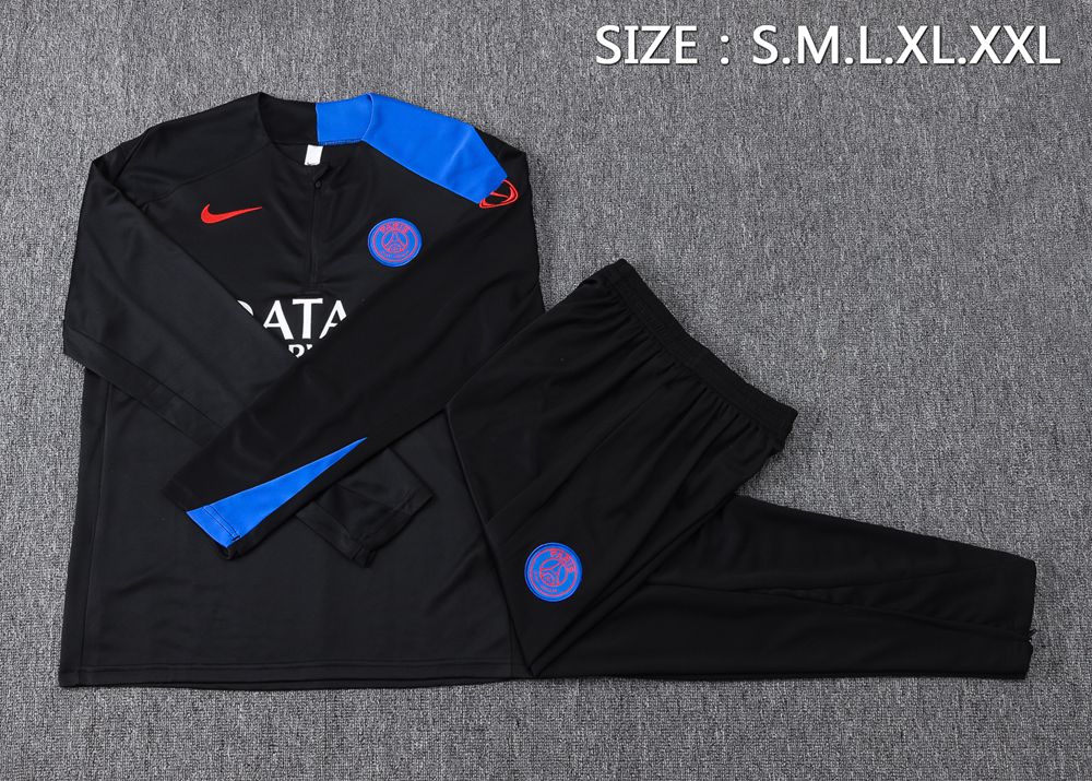 PSG 25/26 Black Blue Half Zip Tracksuit Foto 2