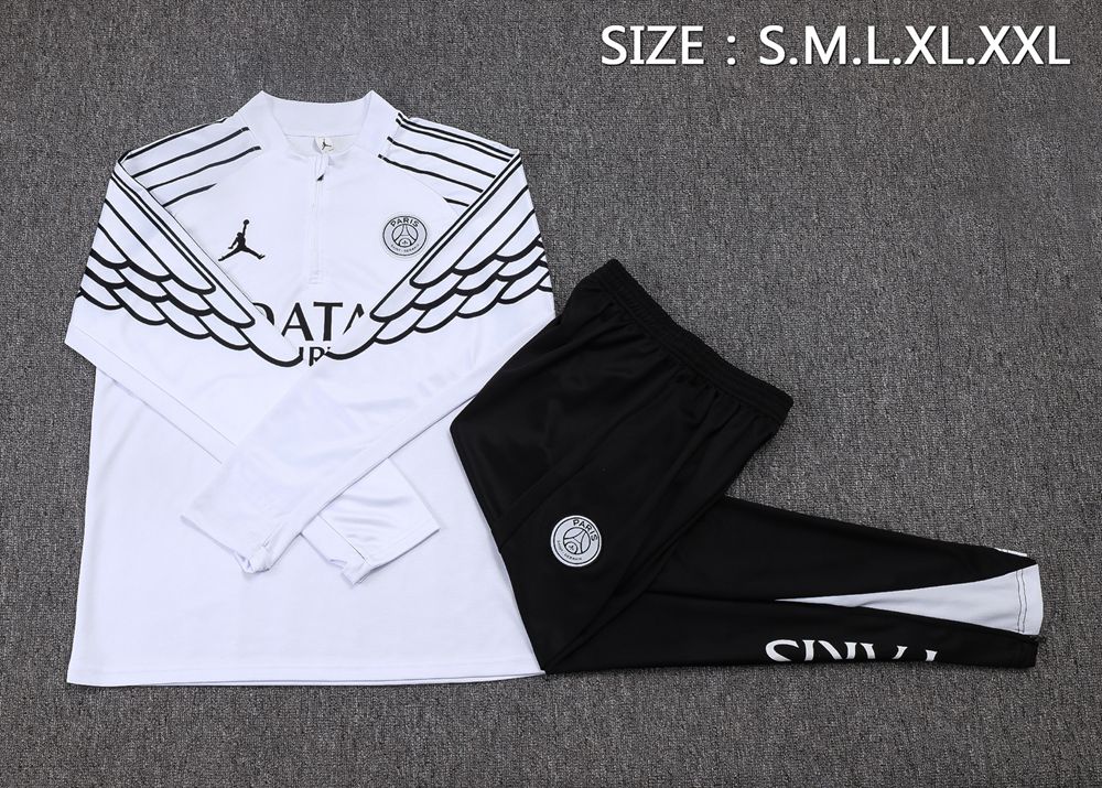 PSG 25/26 White Black Half Zip Tracksuit Foto 2