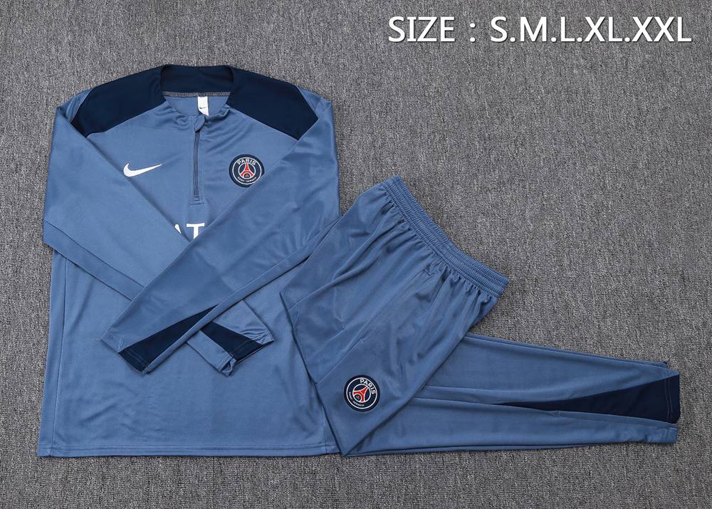 PSG 25/26 Light Blue Dark Blue Half Zip Tracksuit Foto 2