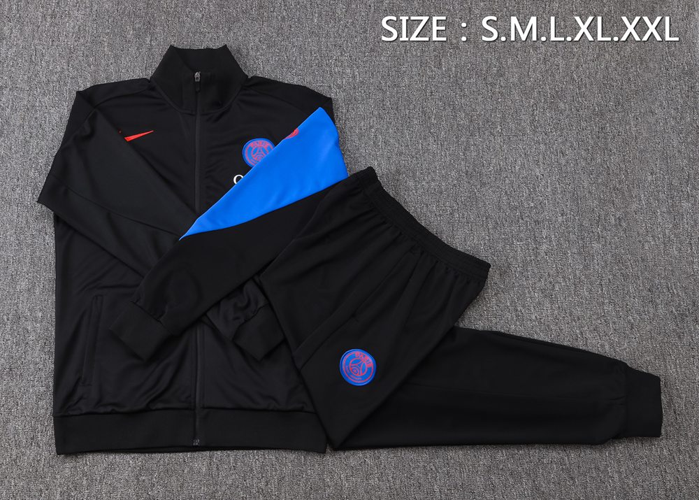 PSG 25/26 Black Blue Training Jacket Kit Set Foto 2