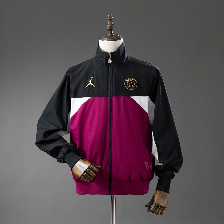 PSG Jordan Collaboration Windbreaker Black Purple