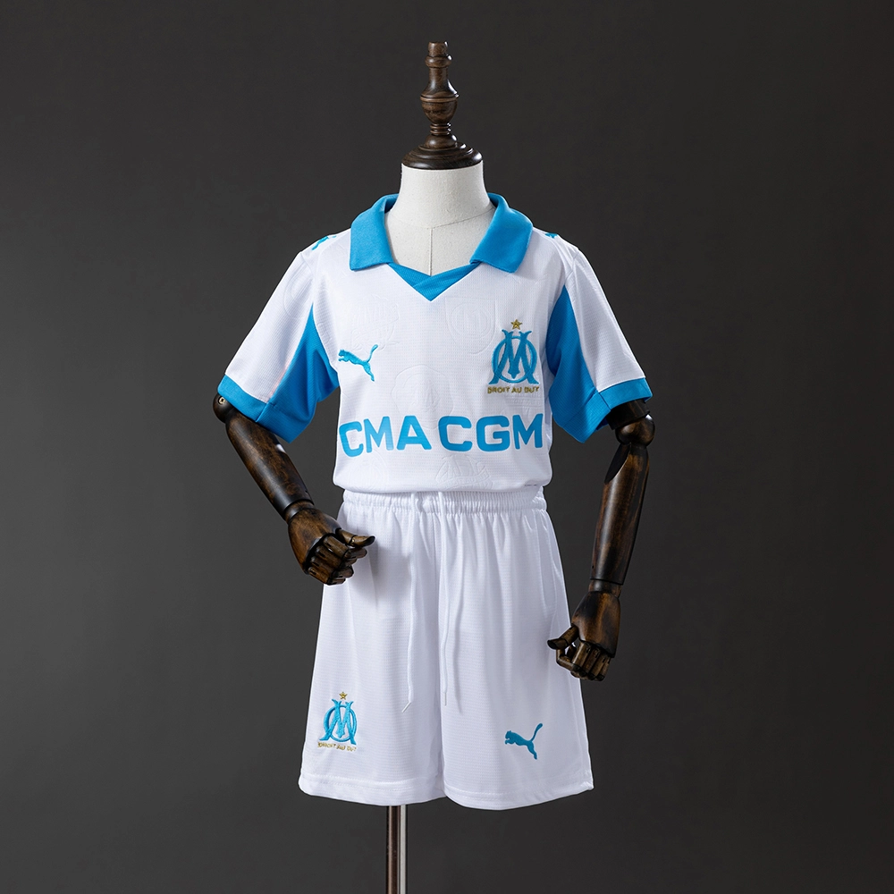 Olympique de Marseille 25/26 Home Full Kids Kit Jersey