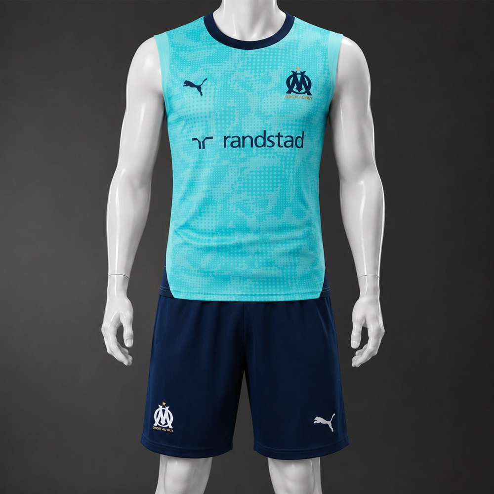 Olympique de Marseille 25/26 Cyan Navy Training Vest kit