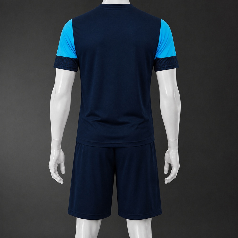 Olympique de Marseille 25/26 Dark Blue Light Blue Short Sleeve Short Set Foto 2
