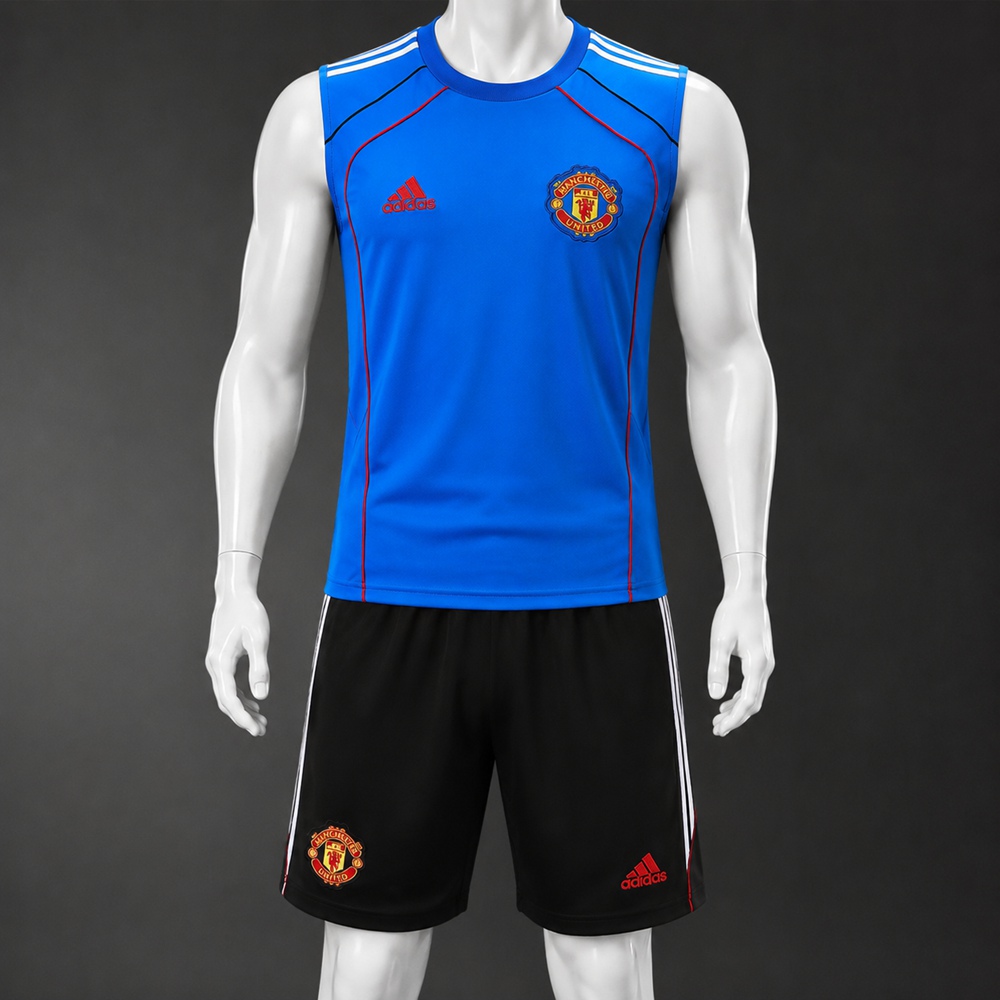 Manchester United 25/26 Royal Blue Black Red Training Vest kit
