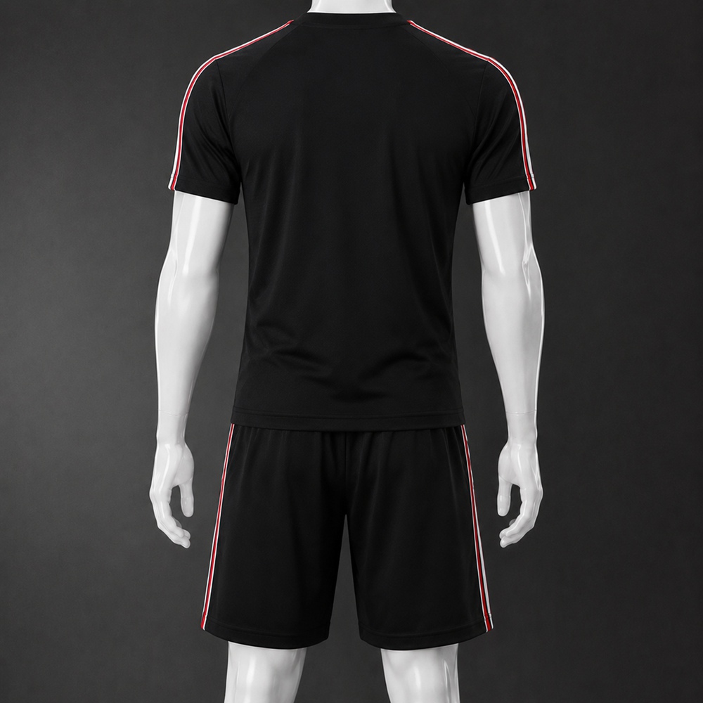 Manchester United 25/26 Black Red Short Sleeve Short Set Foto 2