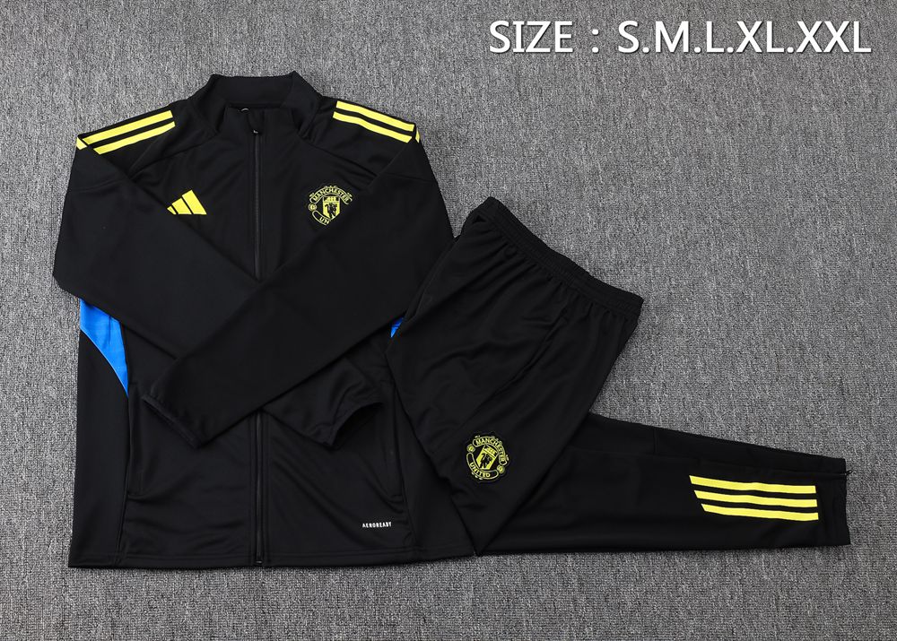Manchester United 25/26 Black Yellow Blue Jacket Kit Foto 2