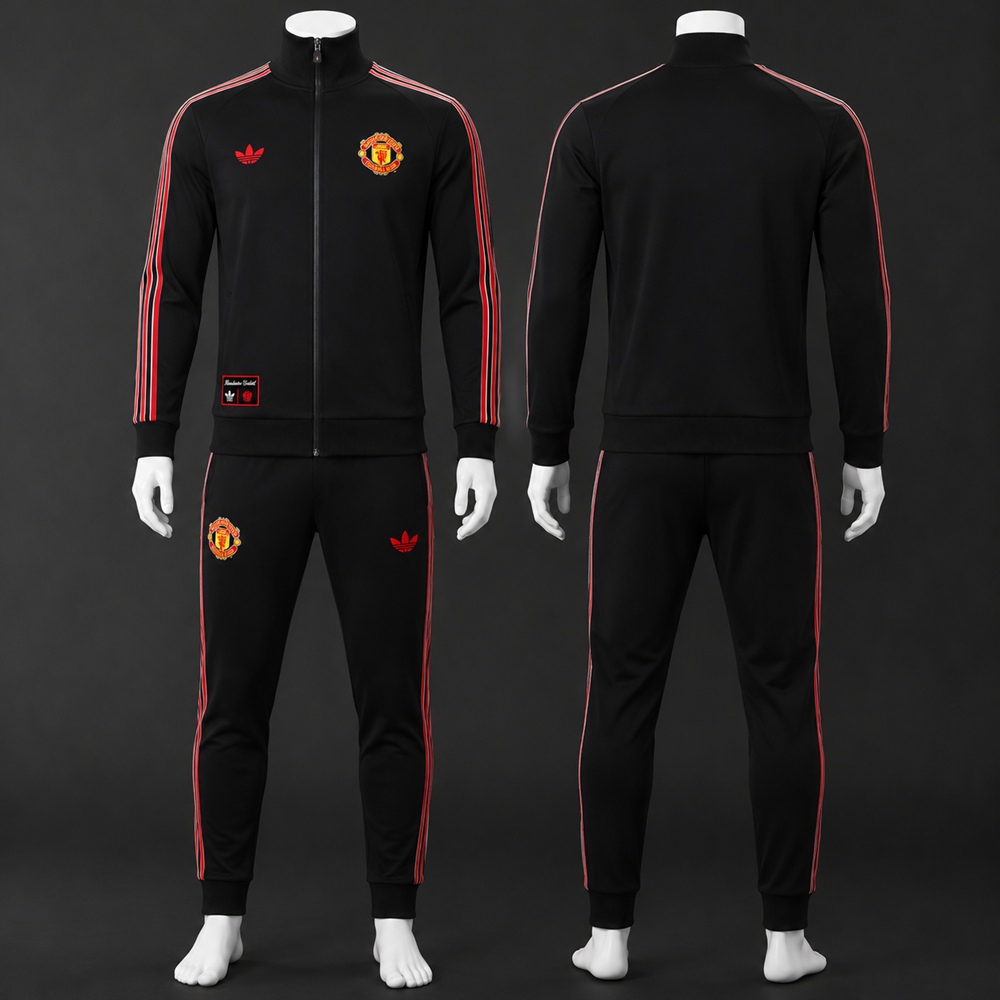 Manchester United 25/26 Black Retro Jacket Kit