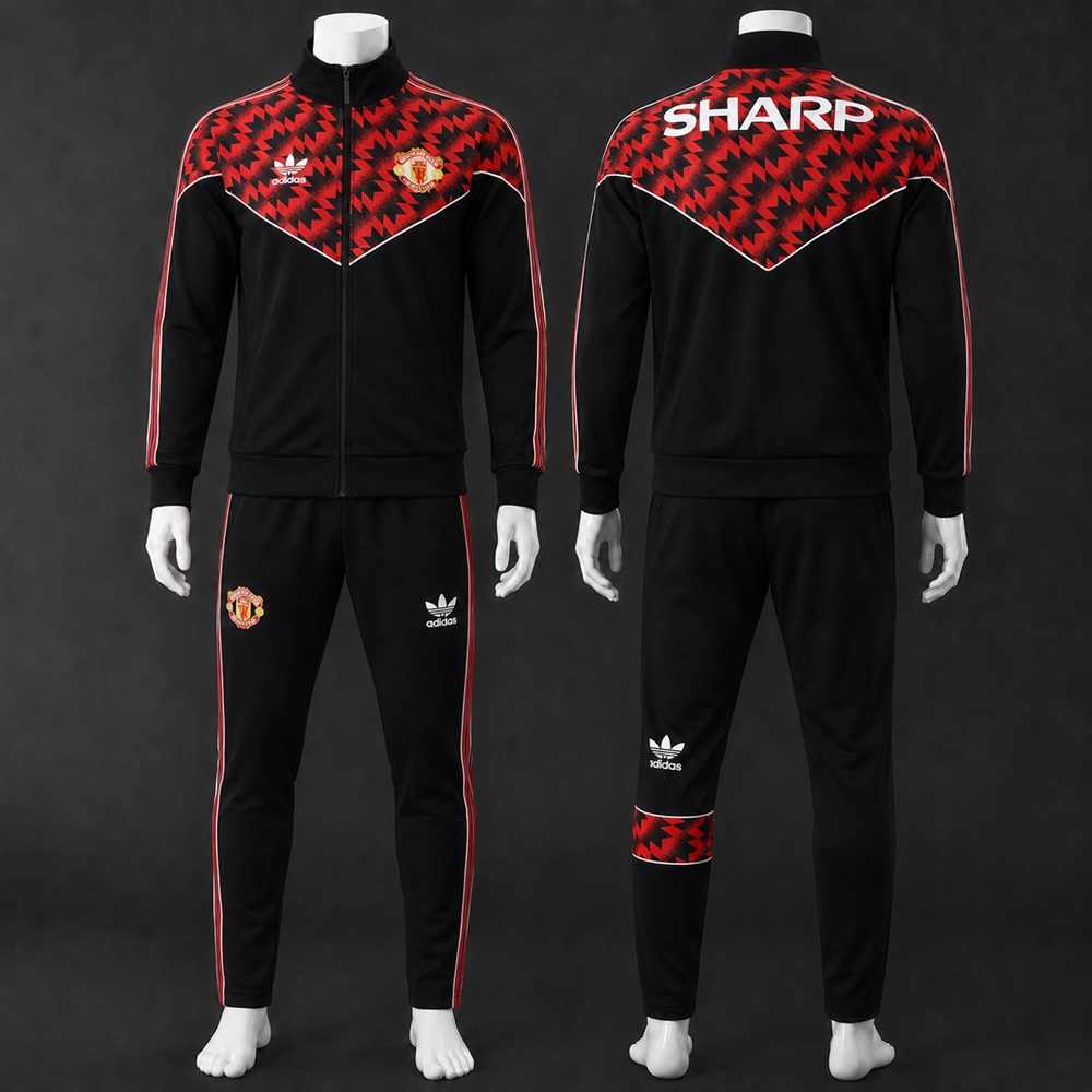 Manchester United 25/26 Black Red Jacket Kit