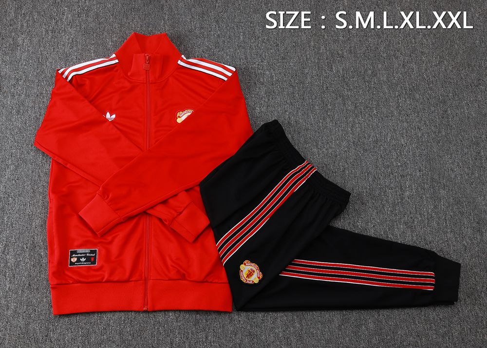 Manchester United 25/26 Red Black Jacket Kit Foto 2