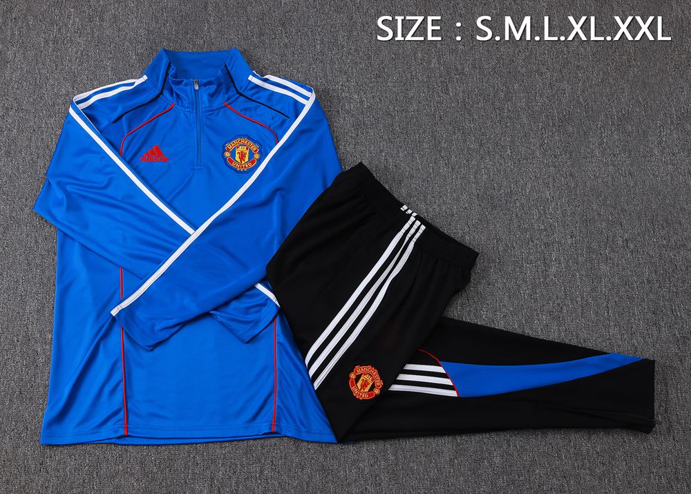 Manchester United 25/26 Blue Black Half Zip Tracksuit Foto 2
