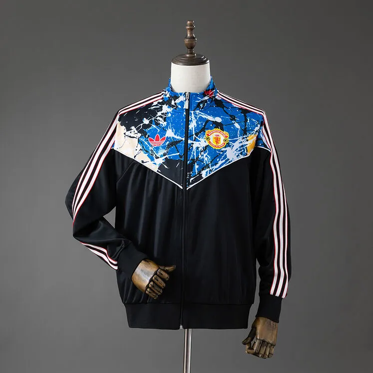 Manchester United Stone Roses Track Jacket Black