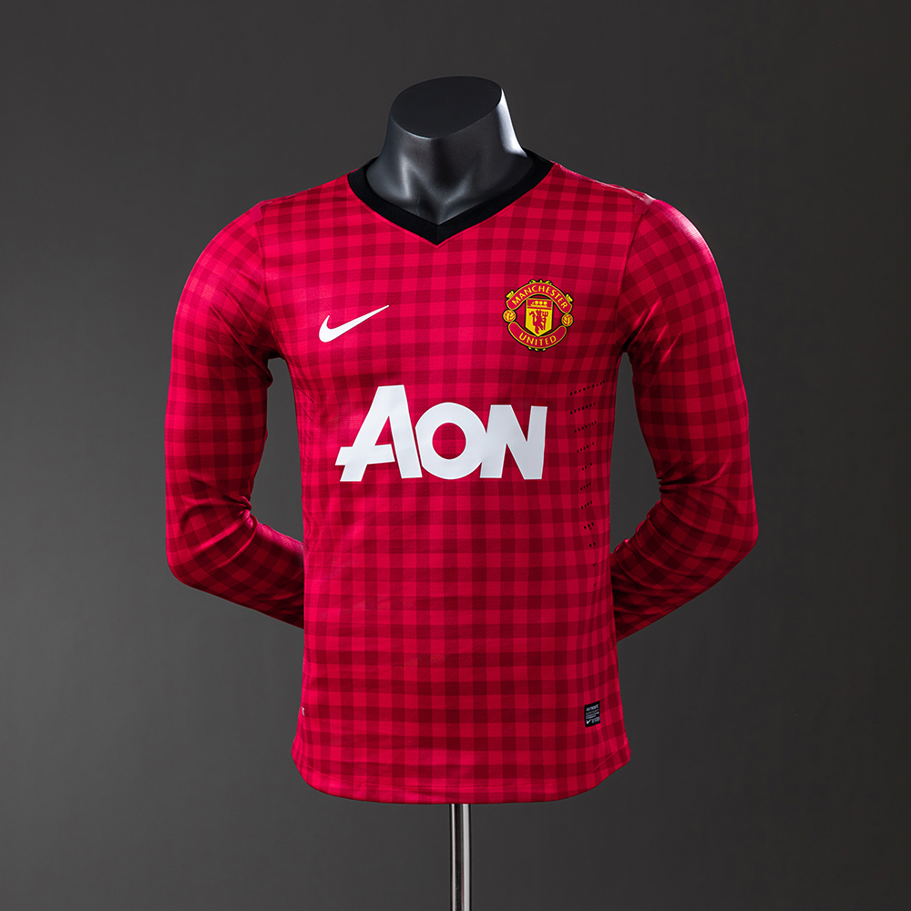Manchester United 12/13 Home Long Sleeve Player Version Retro Jersey
