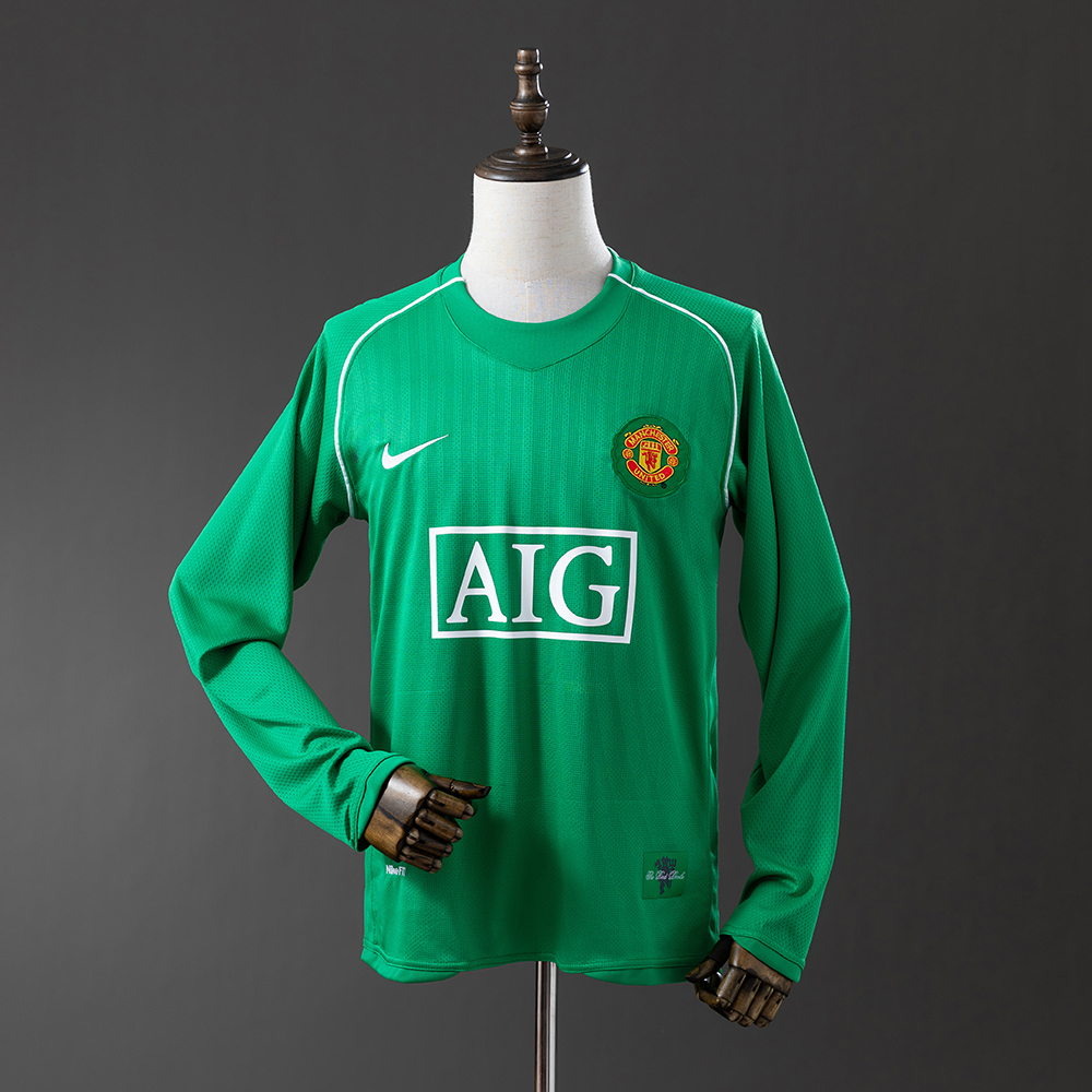 Manchester United 07/08 Goalkeeper Long Sleeve Retro Jersey Green