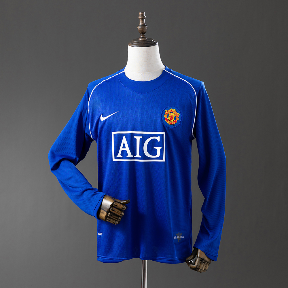 Manchester United 07/08 Goalkeeper Long Sleeve Retro Jersey Blue
