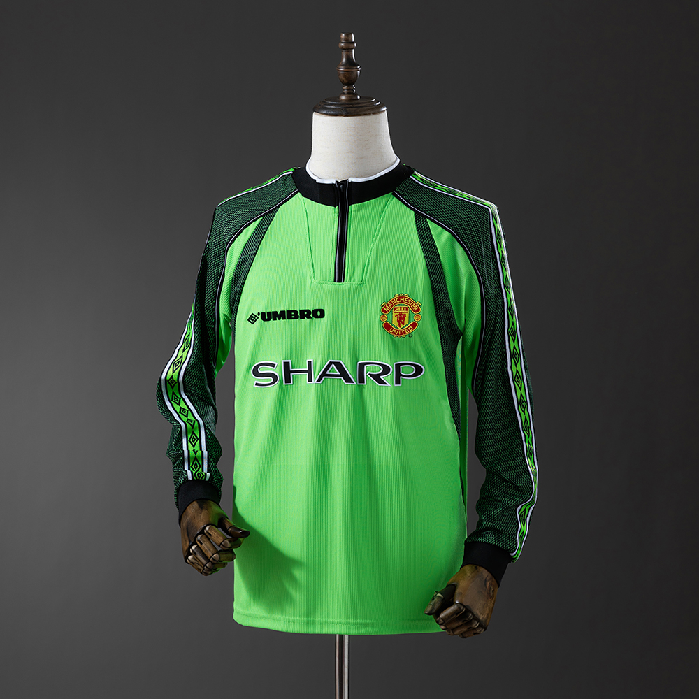Manchester United 98/99 Goalkeeper - Green Long Sleeve Retro Jersey