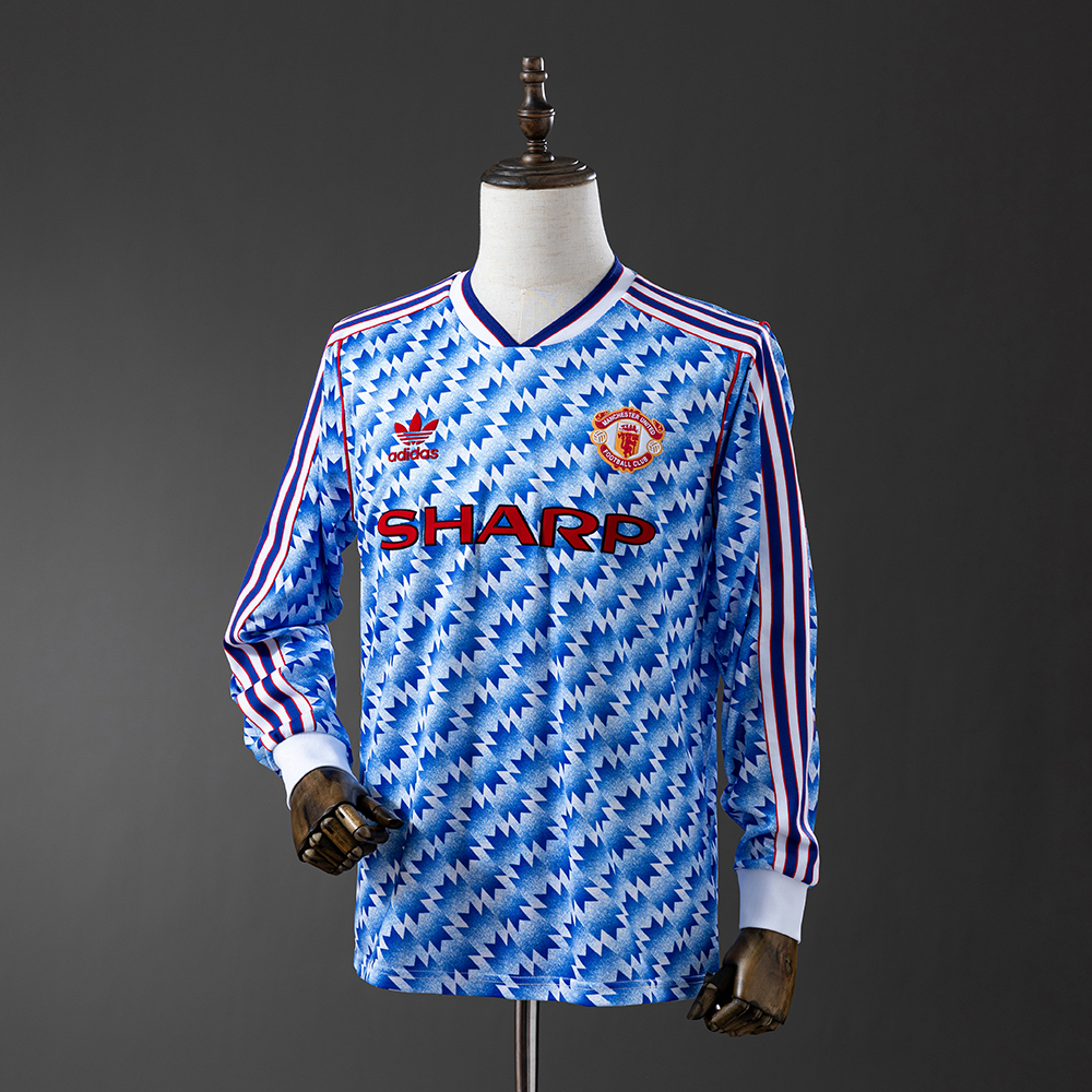Manchester United 90/92 Away Long Sleeve Retro Jersey