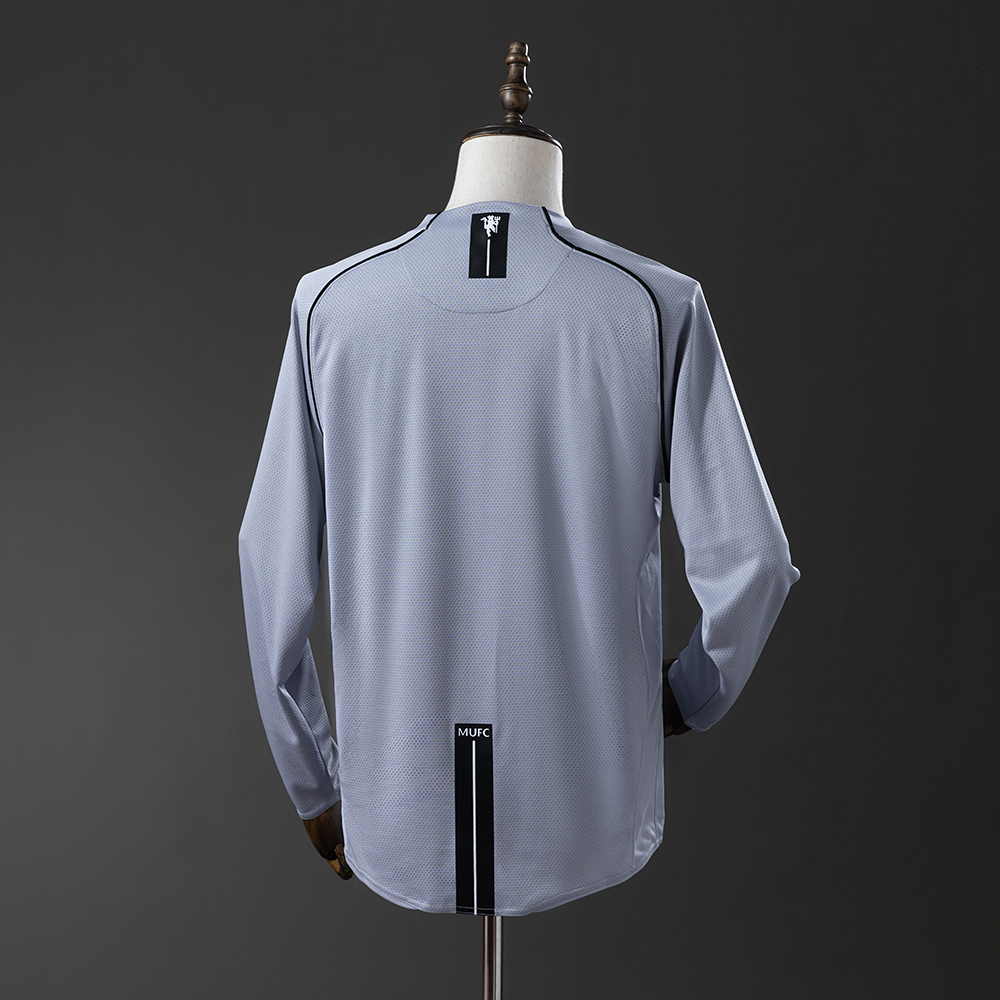 Manchester United 2007 Goalkeeper Grey Long Sleeve Retro Jersey Foto 2