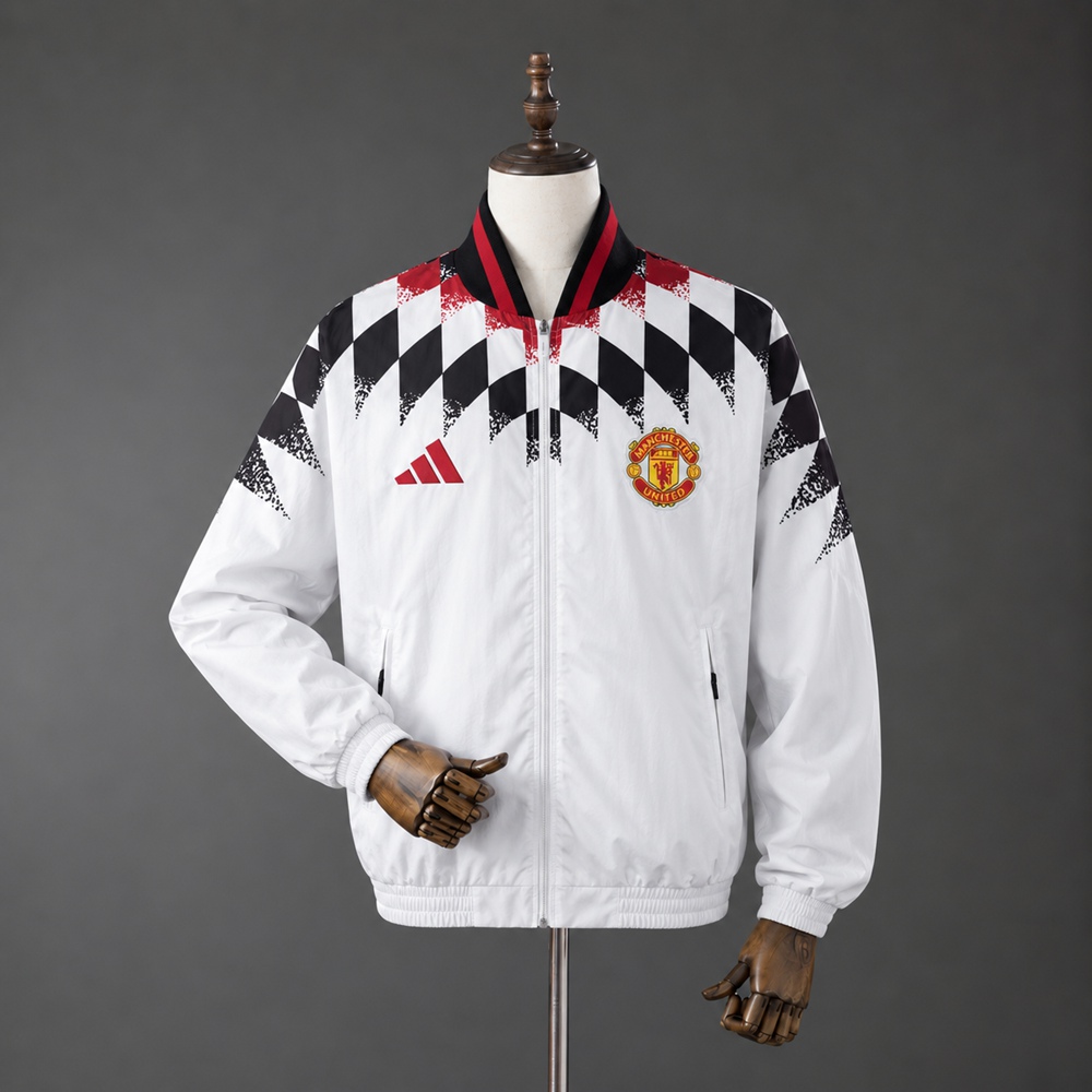 Manchester United 07/08 Full-Zip Jacket - White