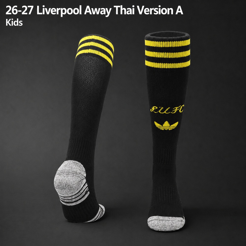 Liverpool 26-27 Away Thai Version A Kids Black Yellow