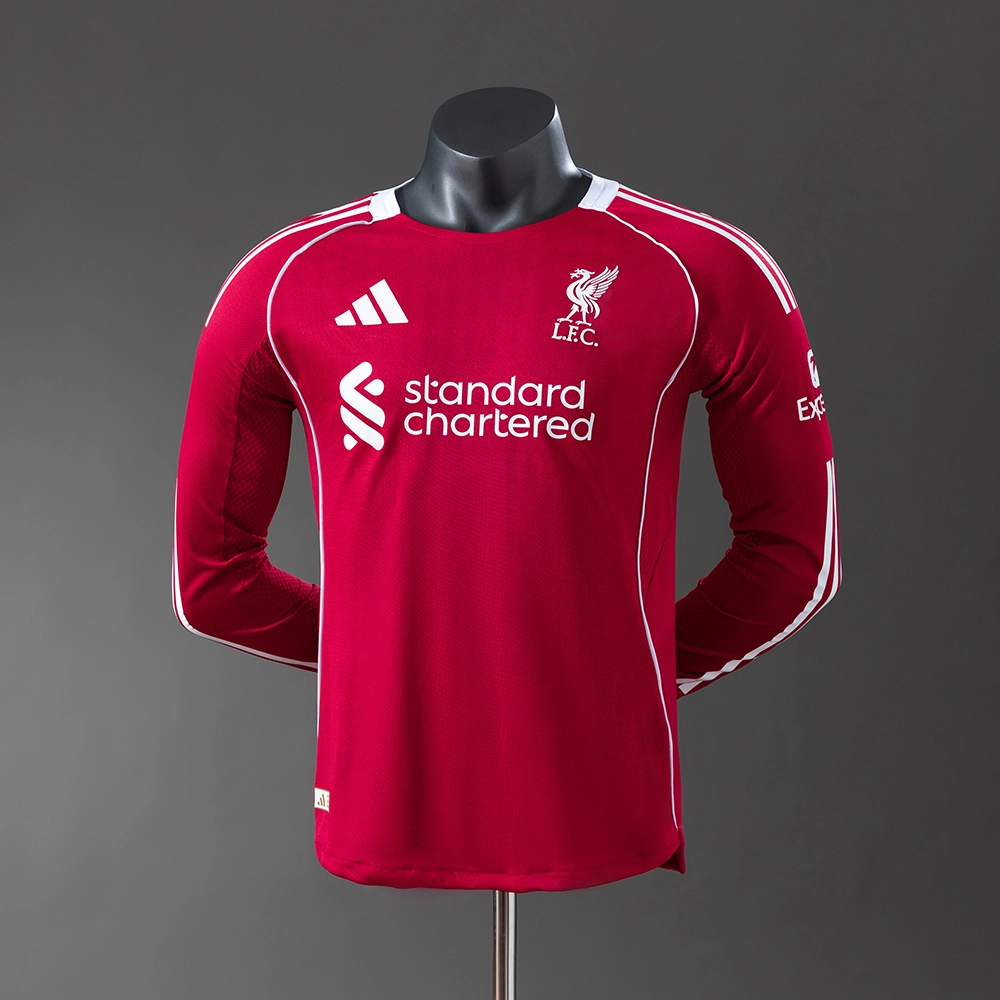 Liverpool 25/26 Player Version Home Long Sleeve Jersey
