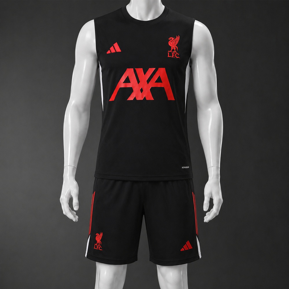 Liverpool 25/26 Black Red Training Vest kit