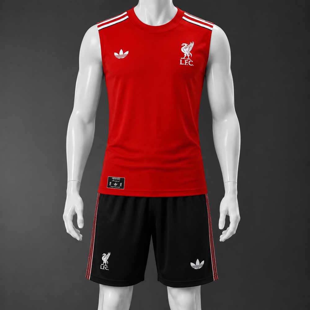 Liverpool 25/26 Black Sleeveless Training Vest kit