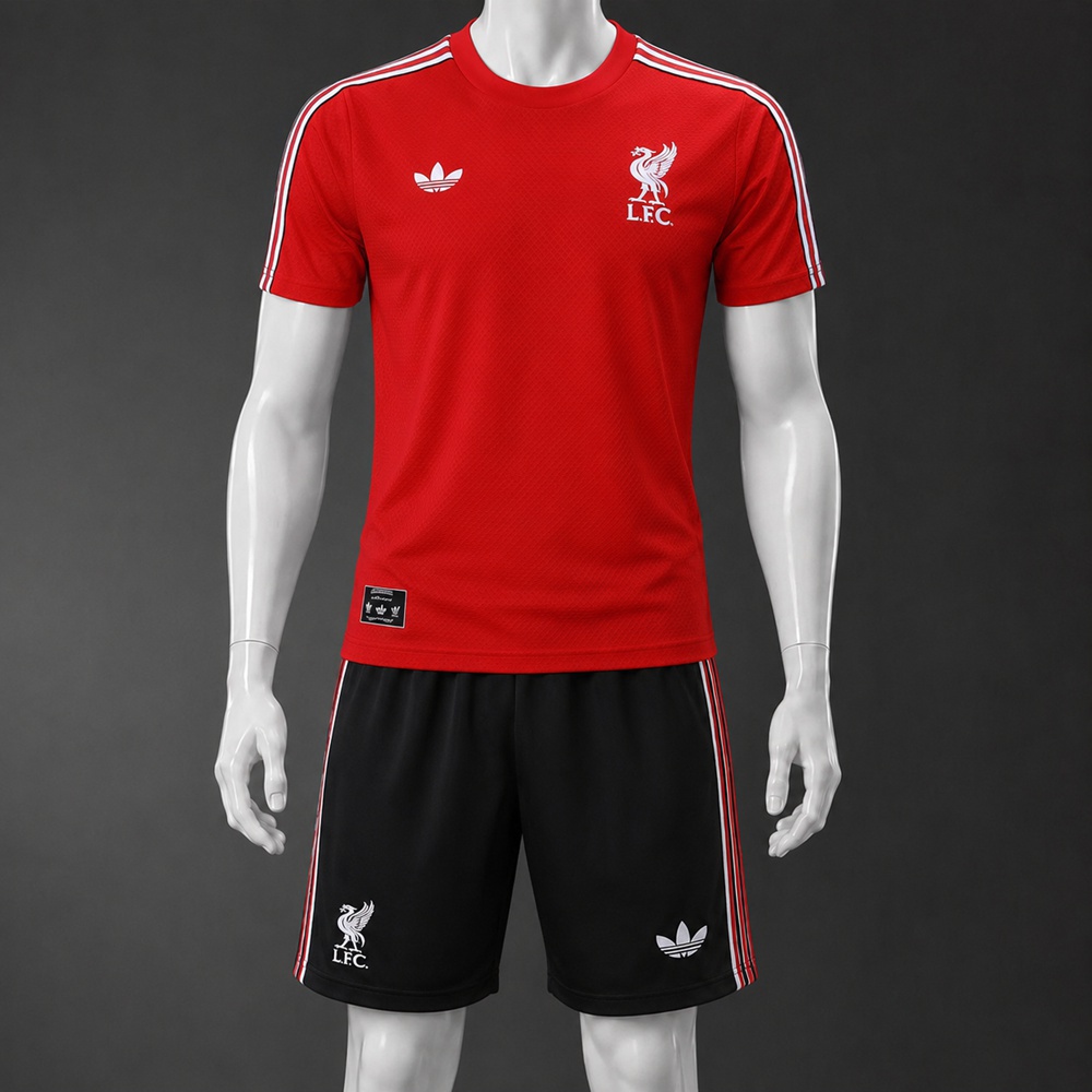 Liverpool 25/26 Red Black Short Sleeve Short Set