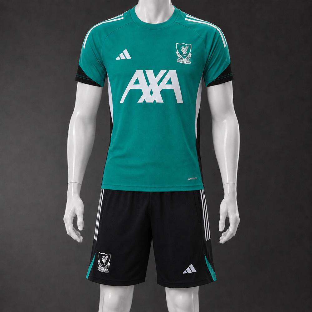 Liverpool 25/26 Teal Black Short Sleeve Short Set