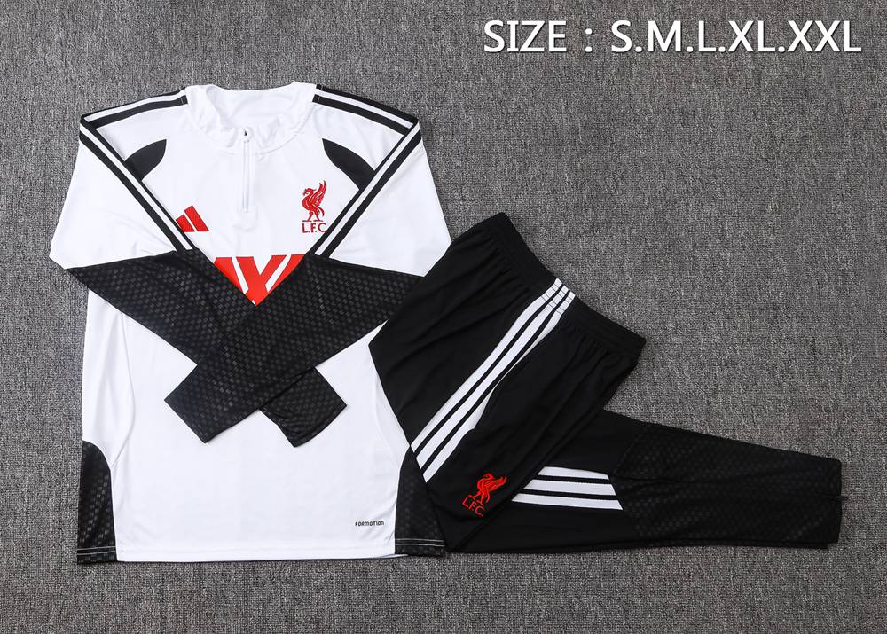 Liverpool 26/27 White Black Half Zip Tracksuit Foto 2