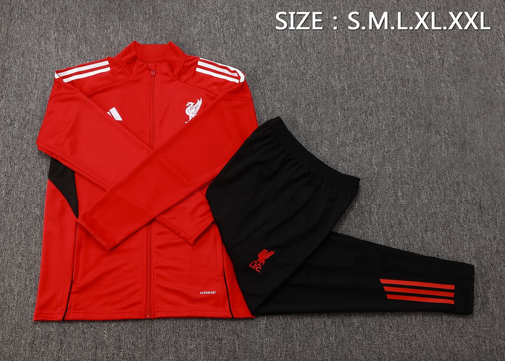 Liverpool 25/26 Red Black Training Jacket Kit Foto 2