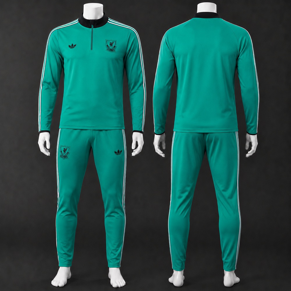 Liverpool 25/26 Vintage Teal Half Zip Tracksuit